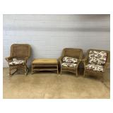 4-Pc. Wicker Patio/Sunroom Set