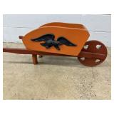 Small Wooden Decorative Wheelbarrow