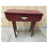 Tall Homemade Bench w/ Heart Cut-Out