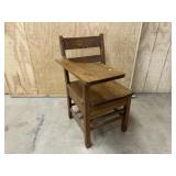 Oak School Desk Chair