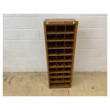 Vintage Oak Cabinet w/ 30 Storage Cubby Holes