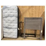 Single Headboard w/ Metal Platform & Single Mattre