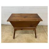 Antique Softwood Dough Box on Stand w/ Lid