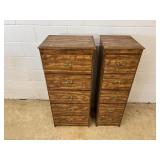 2 Simulated Wood 4-Drawer Chests