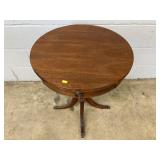 Mahogany 1-Drawer Circular Parlor Table