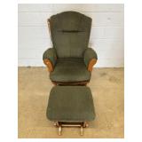 Upholstered Platform Rocking Chair & Ottoman