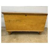19th C. Yellow/Mustard Painted Blanket Chest