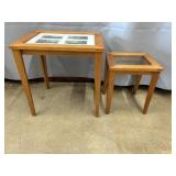 2 Nesting Tables w/ Glass Tops