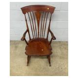 Mahogany Spindle-Back Rocking Chair