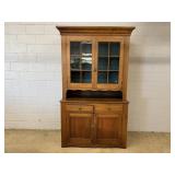 19th C. Hardwood 2-Pc. Dutch Cupboard