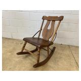 Plank Seat Vintage Rocking Chair