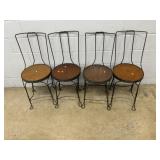 3 Vintage Wire Ice Cream Parlor Chairs