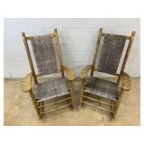 2 Woven Seat and Back Porch Rockers
