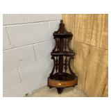 Mahogany Corner Hanging Display Shelf