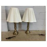 Pair of Brass Table Lamps