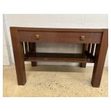 Oak 1-Drawer Mission-Style Library Desk