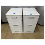 2 Light Duty Metal File Cabinets