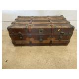 Vintage Flat-Top Steamer Footlocker