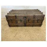 Vintage Flat-Top Steamer Footlocker