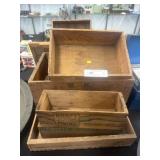 Wooden Cheese & Shipping Boxes