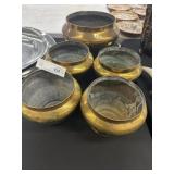 (5) Brass Planters