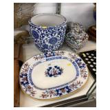 Porcelain Platter, Planter & Canister
