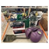 Fuel Tank, Garden Tools, and Lantern