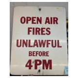 Steel Fire Sign
