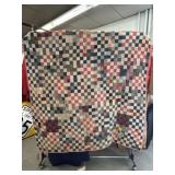 Vtg. Checkerboard Pattern Quilt