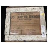 Framed Lancaster Co. Zoning Permit