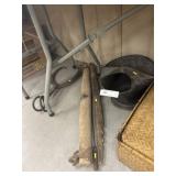 Ash Bucket with Ice Tongs and Single Trees