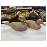 (2) Carved Wood Duck Decoys