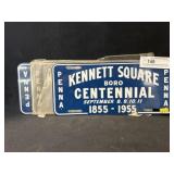 (3) Kennett Square Centennial License Plates