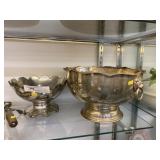 Silverplate Punch Bowl & Compote