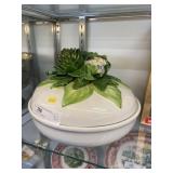 Unsigned Pottery Covered Dish