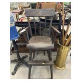 Incomplete Paint Decorated High Chair
