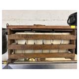 Vtg. Wooden Egg Crate