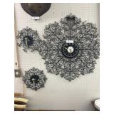 Mid Century Wall Clock with Candle Sconces