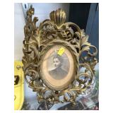 3 Brass Photo Frames