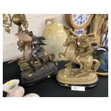 (2) Pot Metal Viking Statues