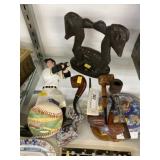 Vtg. Pipes, Tribal Carving, Baseball Figure