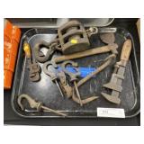 Wooden Pulley, Cast Metal Hooks &