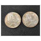 (2) 1 Oz. Sterling Silver Coins