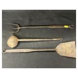 (3) Wrought Iron Utensils