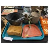 Miniature Ash Bucket, Dust Pan & Sprinkling Can