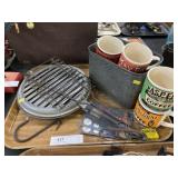 Gray Agateware & Mugs