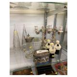 Porcelain Vases, Glassware, Syrup Bottle,