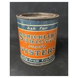 Vtg. Strickler's Oyster Can