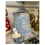 Blue Agate Coffee Pot & Mug