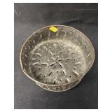 Punched Tin 3-footed Bowl